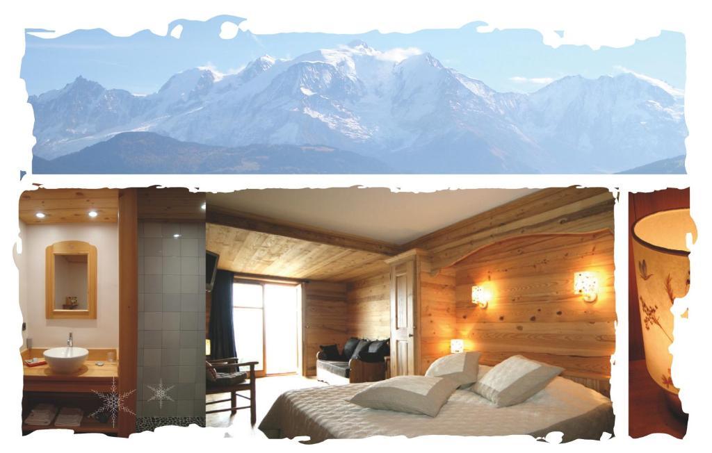 La Joubarbe Au Balcon Du Mont-Blanc Hotel Cordon Habitación foto