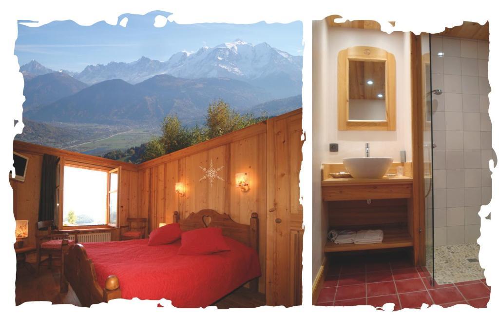 La Joubarbe Au Balcon Du Mont-Blanc Hotel Cordon Habitación foto