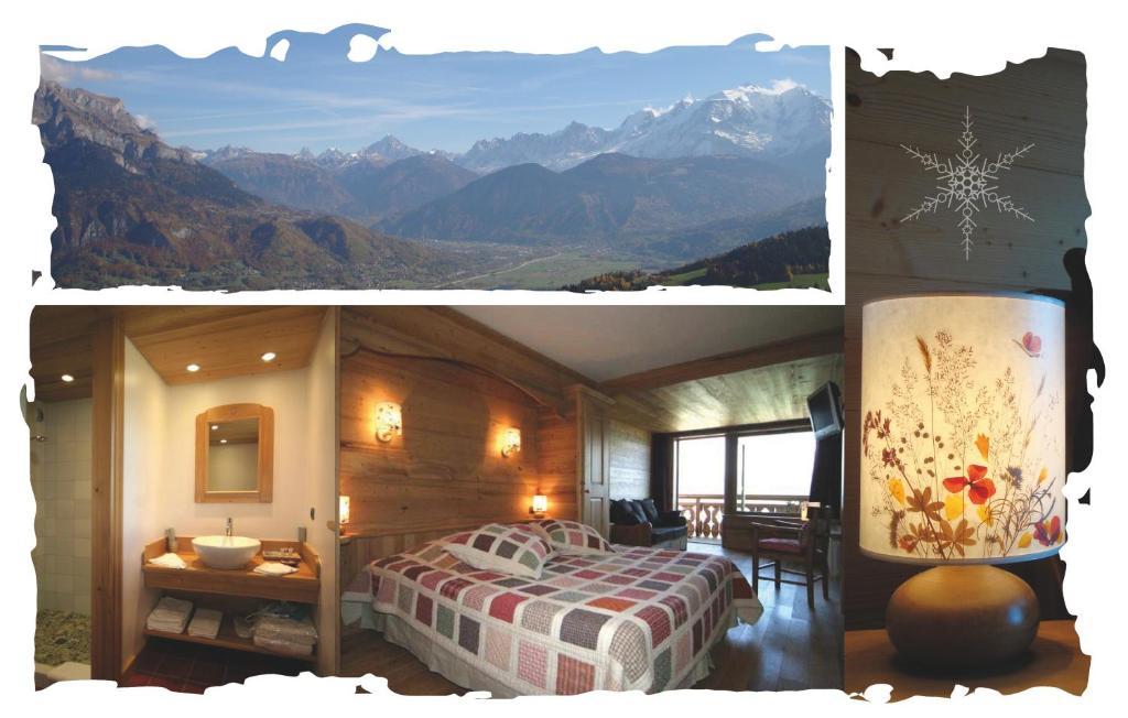 La Joubarbe Au Balcon Du Mont-Blanc Hotel Cordon Habitación foto