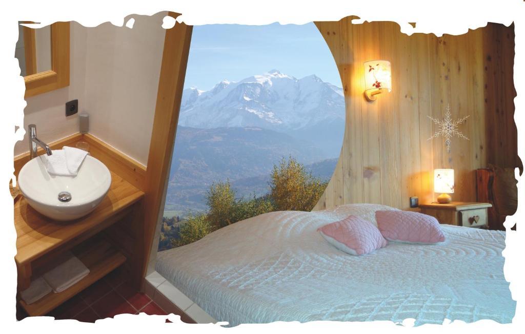 La Joubarbe Au Balcon Du Mont-Blanc Hotel Cordon Habitación foto